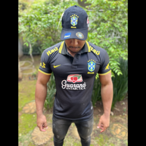 Combo Boné + Camisa Polo Seleção Brasileira Preta (Copa 2026)