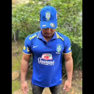Combo Boné + Camisa Polo Seleção Brasileira Azul (Copa 2026)