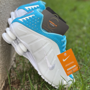 Shox R4 Branco/Azul