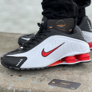 Shox R4 Branco/Preto/Verm