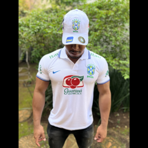 Combo Boné + Camisa Polo Seleção Brasileira Branca (Copa 2026)