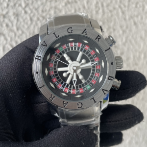 Bvlgari Cassino Prata (Fundo Preto)